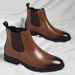 European Warm Series British Men's Shoes Short Plus Velvet Leather Martin Large Size Boots Men_vogvips.com
