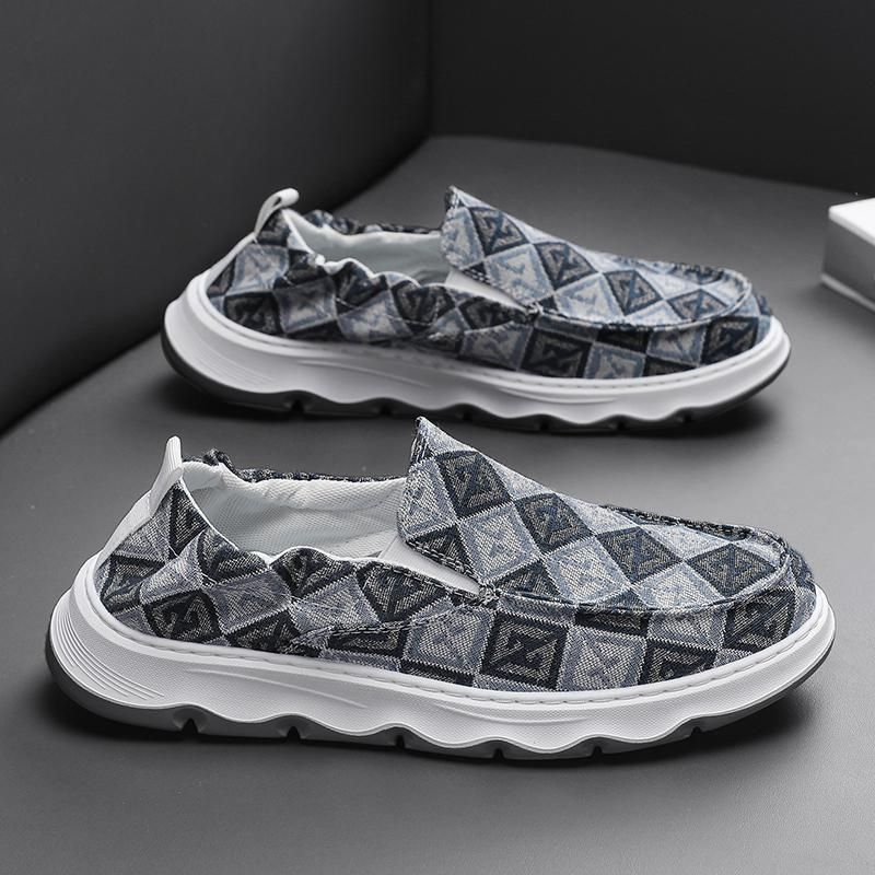 Casual Men's Shoes Autumn Breathable Outdoor Walking Fashion Skate Shoes Slip-On Cushioning Comfortable Loafers Flat Shoes_vogvips.com