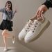 Little White Shoes Female And Female Students Leisure Sports Versatile Board Shoes Street Shoes Flat Shoes_vogvips.com