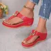 Women's 2024 Summer New Rome Wedges Causal Platform Beach Slippers Female Plus Size 43 Comfortable Ladies Slides_vogvips.com
