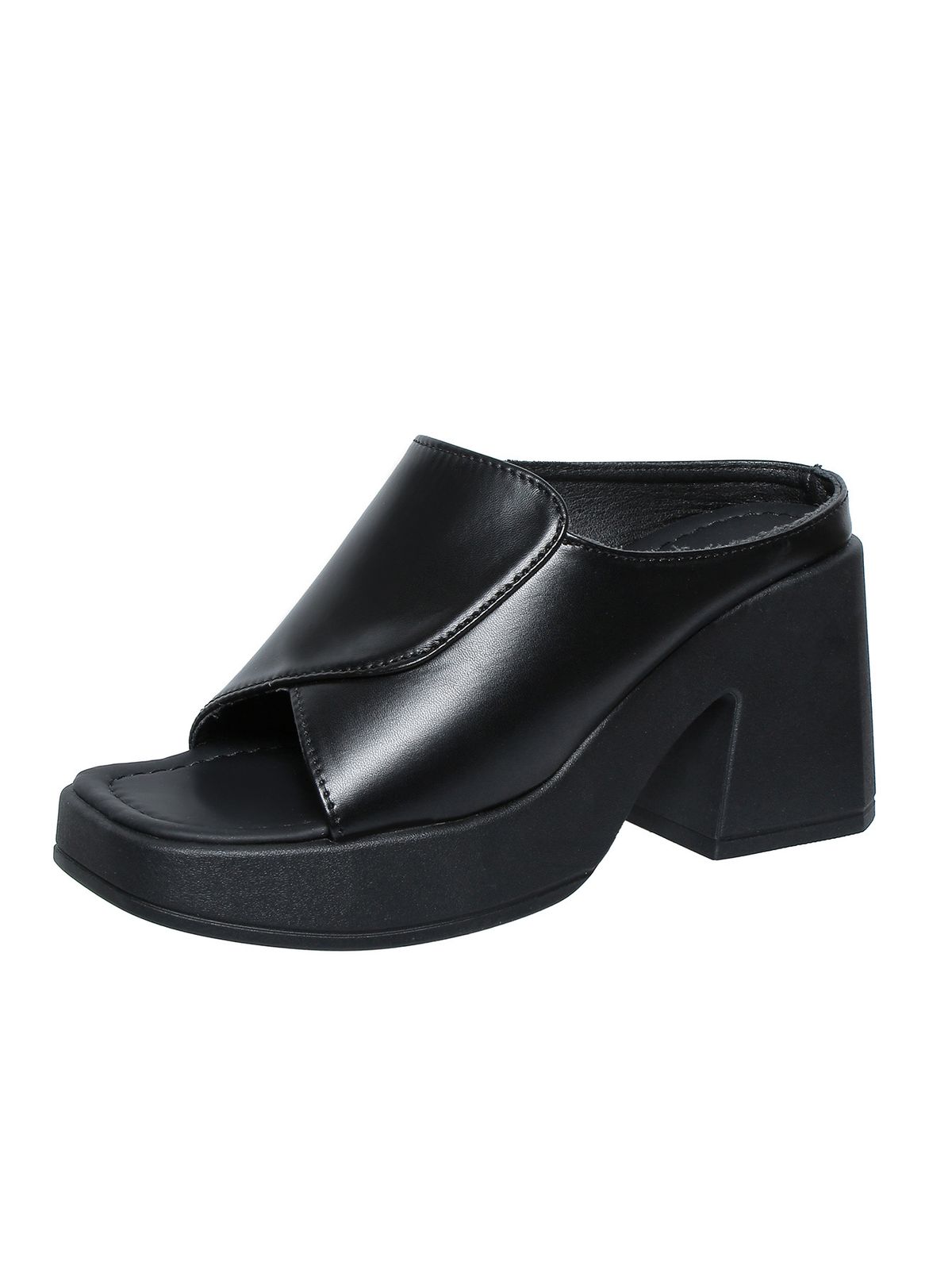New Waterproof Platform Thick Bottom Flip-flops Wear Muffin Bottom High-heeled Slippers_vogvips.com