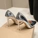 High Single Shoes Women S New Autumn Pointy Toe Slip On Large Size Advanced Sense Of Fine Heels_vogvips.com