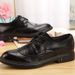 Euro Step British Brogue Formal Trendy Business Versatile Casual Leather Korean Style Autumn Lace-up Men's Shoes_vogvips.com