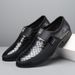 Suitable For All Seasons 2024 New Summer Slip-On Men's Round Toe Casual Leather Shoes Business_vogvips.com