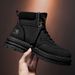 Winter Cotton Boots Men's High-top Martin Boots European And American Style Light Luxury Warm Winter High Quality Tooling Boots Men's Rhubarb Boots_vogvips.com