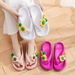 New Summer Platform Flip-flops Handmade Flower Soft-bottom Cloud Slippers Travel Holiday Beach Lady Cute Shoes Women Slides_vogvips.com