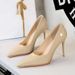 Elegant Pointed-Toe High Heel Pumps For Women - Ultra Shiny Patent Leather With Metallic Accents, Perfect For Parties & Evening Events_vogvips.com