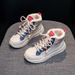 K5205 Snow Boots For Women 2025 New Winter Fleece Lined Thickened High Top Thick Sole Versatile Northeast Warm Cotton_vogvips.com