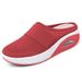 Women Wedge Premium Slippers Vintage Anti-slip Casual Female Platform Retro Shoes Plus Size Orthopedic Diabetic Sandals_vogvips.com