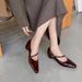 Top-layer Cowhide Square-toed Shallow Mary Jane Internal Height Increase, Versatile Mid-heel Women's Shoes Commuting,_vogvips.com
