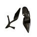 Sheepskin Version~Simple Style Retro Genuine Leather Pointed Toe Slip-on Sandals For Women, Stiletto Heel, Open-back_vogvips.com