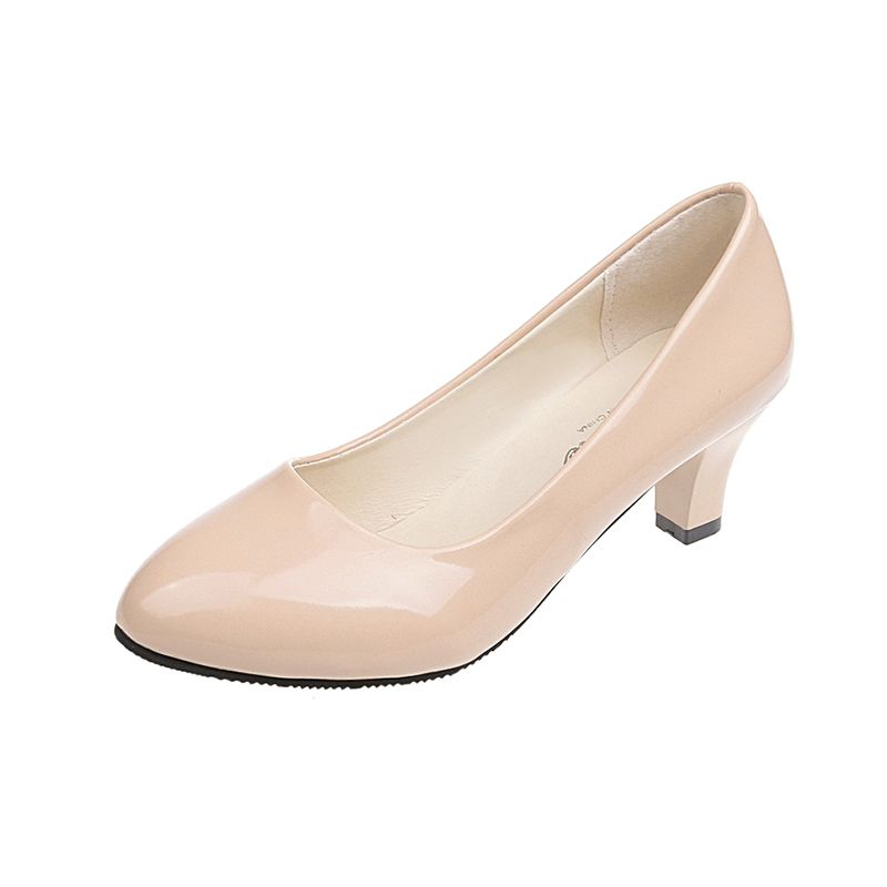 Pumps Nude Shallow Mouth Women New Fashion Office Work Wedding Ladies Low Heel Shoes Summer Heels Woeman_vogvips.com