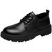 Men's Sole Wide Foot Comfortable Ultra Soft Trendy Breathable Groomsmen Leather Hotel Work Shoes Men_vogvips.com