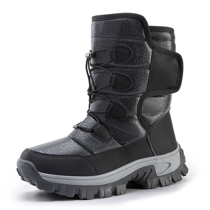 Waterproof Snow Boots For Men And Women, Thick Cotton Shoes With Added Fleece, Outdoor Cold Resistant And Warm Boots_vogvips.com