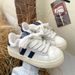 Women's 2025 Spring New Platforms Sneakers Breathable White Comfortable Casual Flats Non Slip Vulcanized Shoes_vogvips.com