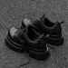 3610 Elevated Derby Thick Sole Men And Women Niche Couple Caual Genuine Leather Functional Style High Street Black_vogvips.com