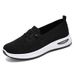 Women's Cross-border Women's Footwear Large Size Casual Fly-knit Breathable For Mothers Slip-on Lazy Cloth Shoes_vogvips.com