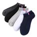 5 Pairs Thin Boat Socks Summer Blending Plain Color Mens Casual Breathable Sweat Absorbing Calibration_vogvips.com