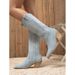Vintage Embroidered Cowboy Boots For Women - Pointed Toe Western Riding Boots With Chunky Heel, Retro Distressed Leather_vogvips.com