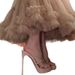 Nude High Heels For Women Waterproof Platform Thin Sparkling Rhinestone Cross Strap Back Empty Sandals Thin_vogvips.com