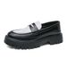 Glide Cross-Border Large New Casual Leather Fashion Thick-Soled Slip-On Loafers Trendy British Style Business Men's Shoes Size_vogvips.com