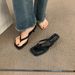 French Style Fairy Shoes Summer Outdoor 2024 New Simple Toe Post High Heel Sandals_vogvips.com