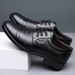 Suitable For All Seasons Men's Genuine Leather Lace-up Three-joint Business Formal Middle-aged And Elderly Dad Shoes_vogvips.com