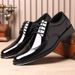Suitable For All Seasons New Spring And Autumn Large Size Men's Brogue Carved Leather Korean Style Lace-up Fashion Trend Shoes_vogvips.com