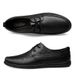 New Men's Business Casual Lace-up Leather Shoes Genuine Leather Hollow Breathable Leather Shoes Lightweight Hand-stitched Leather Shoes with Soft Sole_vogvips.com
