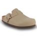 Kidmi Womens Suede Clogs Mens Leather Mules Cork Footbed Sandals With Arch Support Summer Beach Vacation Pool Slippers_vogvips.com