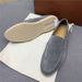 () LP Leather White Sole Lazy One Foot Loafers 2025 New Casual Cowhide Gray_vogvips.com