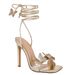 New Square Head Sandals Three Dimensional Butterfly Flowers Sexy Gold Cross Lacing Four Season Bed High Heels_vogvips.com