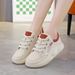 2025 New Spring Hot-Selling Women's Flat With Cushioning, Versatile Non-Slip Student White Sneakers 6682_vogvips.com