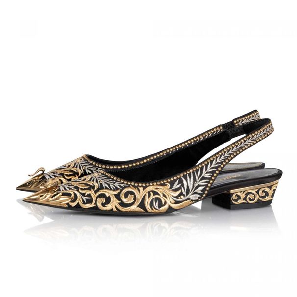 Women's Shoes Embroidered Women's Sandals Autumn And Summer High Version Pointed Cat's Eye Elegant_vogvips.com