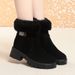 Snow Boots For Women In Winter, Flat Bottom Anti Slip And Plush Warm Cotton Shoes, Cold Resistant British Martin Boots For Women_vogvips.com