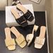 Summer New Black Pleated Square Head Thick Heel Sandals Women Wear Fashion Temperament Dinner Socialite High_vogvips.com