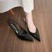 French-style Patent Leather Closed-toe Sandals For Women, New Summer Model, Versatile Stiletto Pointed Toe With Buckle_vogvips.com