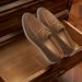 Men's Shoes Slip On Casual Leather Shoes, Boat Shoes, Calfskin Suede British Style Loafers, Breathable For Summer._vogvips.com