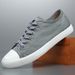 Men's Autumn Low‑Top Lace‑Up Canvas Sneakers, Classic Versatile Breathable Casual Skate Shoes, Fashion Minimalist Trendy Footwear For Men_vogvips.com