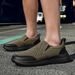 Euro Step Casual For Men Summer Hollow Out Cloth Slip-On Black Walking Soft Sole Lightweight Sports Running Shoes_vogvips.com