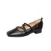 Women's Shoes Soft Leather Handmade Single Shoes For Women New Square Toe Cross Strap Mary Jane Shoes Retro Style Shallow Mouth Single Shoes_vogvips.com