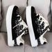 Men's INS Trend Couple Bread Black And White Suede Canvas Patchwork Unisex Casual Skate Shoes Sneakers_vogvips.com