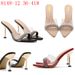 Women's Shoes New Summer Sexy Pointed Toe Rhinestone Stiletto Sandals, Versatile Solid Color Plus Size Women's Shoes_vogvips.com