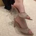 French Chic Pointed-toe Mesh Rhinestone Stiletto Slide Sandals - Women's Sexy Slip-on High Heel Mules_vogvips.com