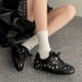 Black Retro Thick-soled Height-increasing German Training Shoes For Women, Spring 2026, Lightweight, Fashionable,_vogvips.com