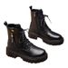 Black Martin For Women British Spring And Autumn Single Summer Thin Thick Sole Heightening Heel Street Style Motorcycle_vogvips.com