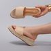 Wedge Platform Sandals High Heels Women's Casual Summer Rope Woven Straw Rope Straps Chunky Heels_vogvips.com
