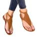 Sandals For Women 2025 Summer New Flat Bottomed Casual Clip Toe Oversized Beach Sandals_vogvips.com