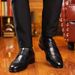 Euro Step Brogue Carved Men's Size British Style Lace-up Business Formal Large Korean Version Leather Shoes Men 45-46-47_vogvips.com