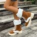 New Autumn An Winter Color-blocke Plush Snow Roun-toe Short Fashion Boo, Warm_vogvips.com